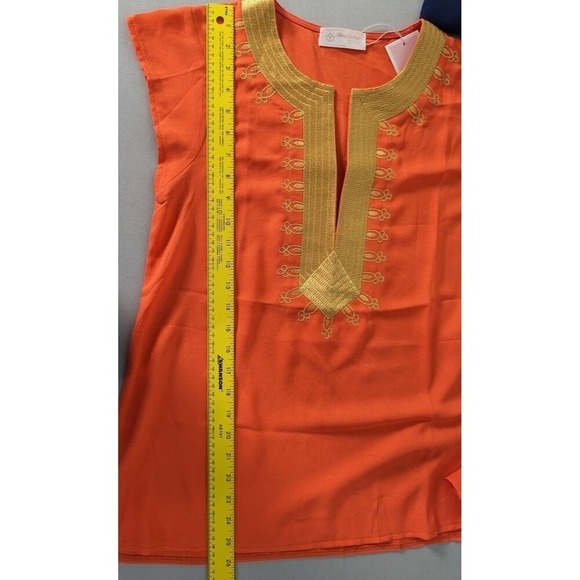 NWT Womens Deep V Neck Size M‎ Short Boutique Sleeve Shreya  Blouse Lq - Picture 8 of 16